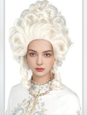 Platinum Blonde Wig Short Curly Blonde Beehive Wig Queen Cosplay Halloween